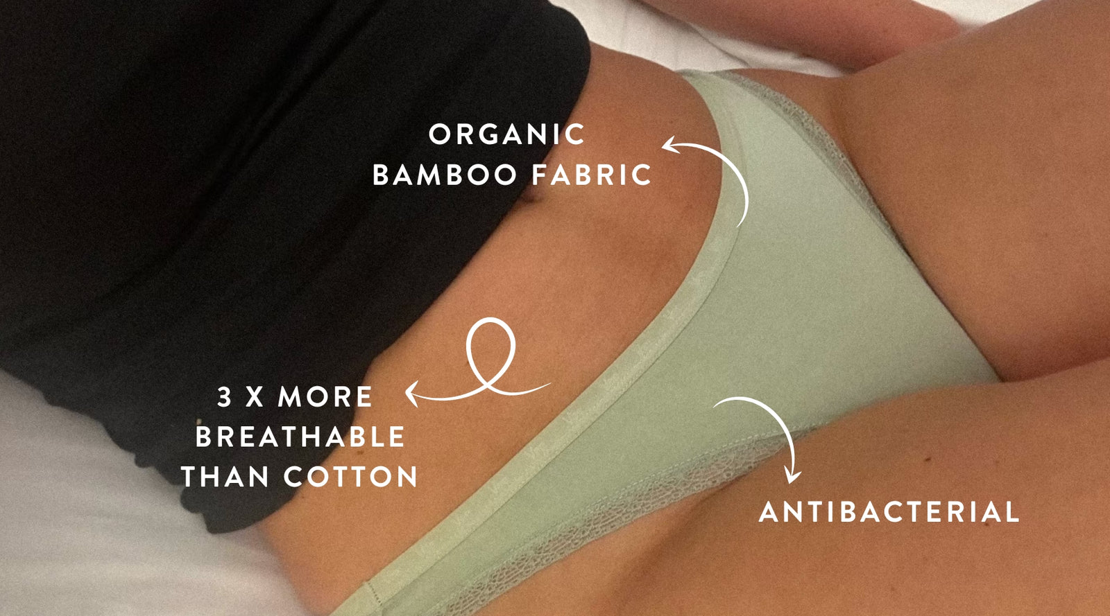 Vee bamboo underwear with fabric tags